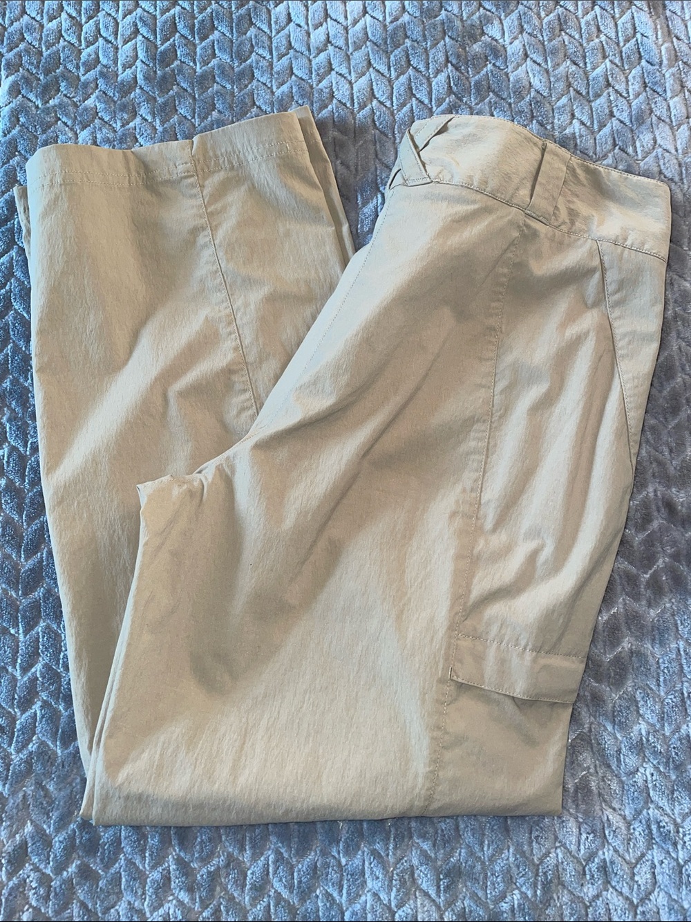 ExOfficio Women's Size 8 Khaki Nylon Stretch Travel Crop Hiking Pants